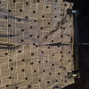 Black& white plaid with black polka dot pant by: BEBOP